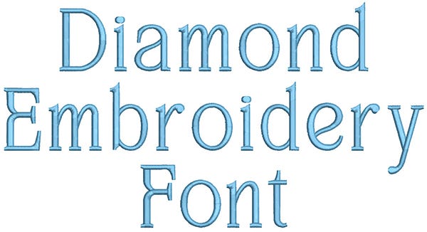 Diamond Embroidery Font | Machine Embroidery Designs by JuJu