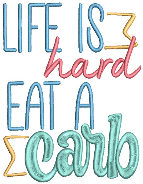 Diet Word Art 3 | Machine Embroidery Designs by JuJu