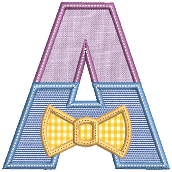 Dressy Bow Tie Split Alpha | Machine Embroidery Designs by JuJu