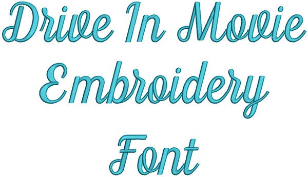 Drive In Movie Embroidery Font | Machine Embroidery Designs by JuJu