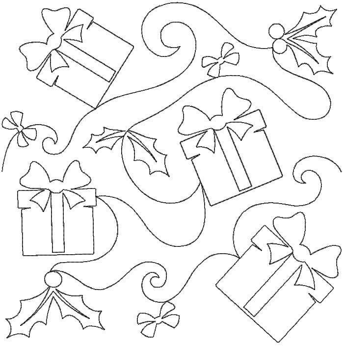 Christmas Presents End-to-End Quilting | Machine Embroidery Designs by JuJu