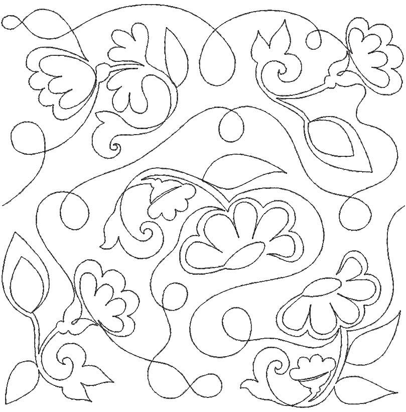 Flower Fantasy End-to-End Quilting Design | Machine Embroidery Designs by JuJu
