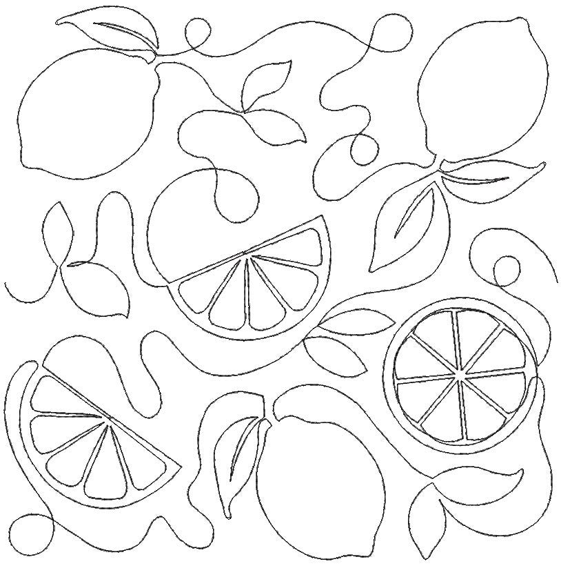 Lemon End-to-End Quilting Design | Machine Embroidery Designs by JuJu
