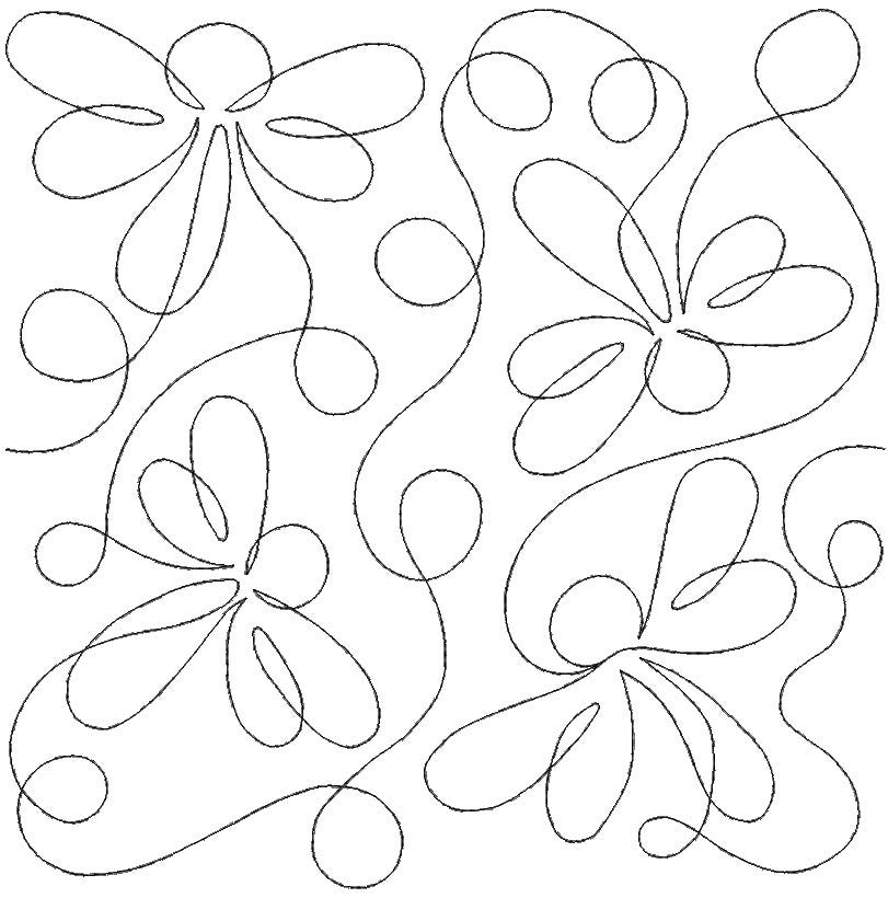 More Dragonflies and Loops End-to-End Quilting Design | Machine Embroidery Designs by JuJu