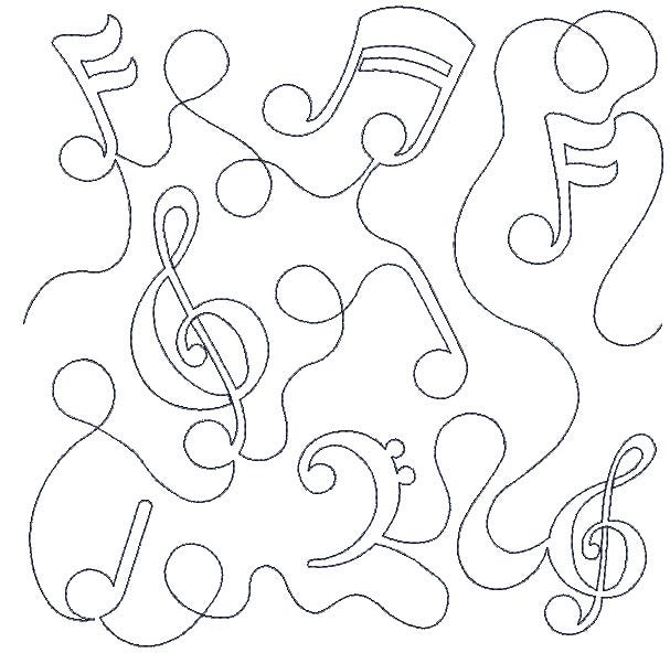 Music End-to-End Quilting | Machine Embroidery Designs by JuJu