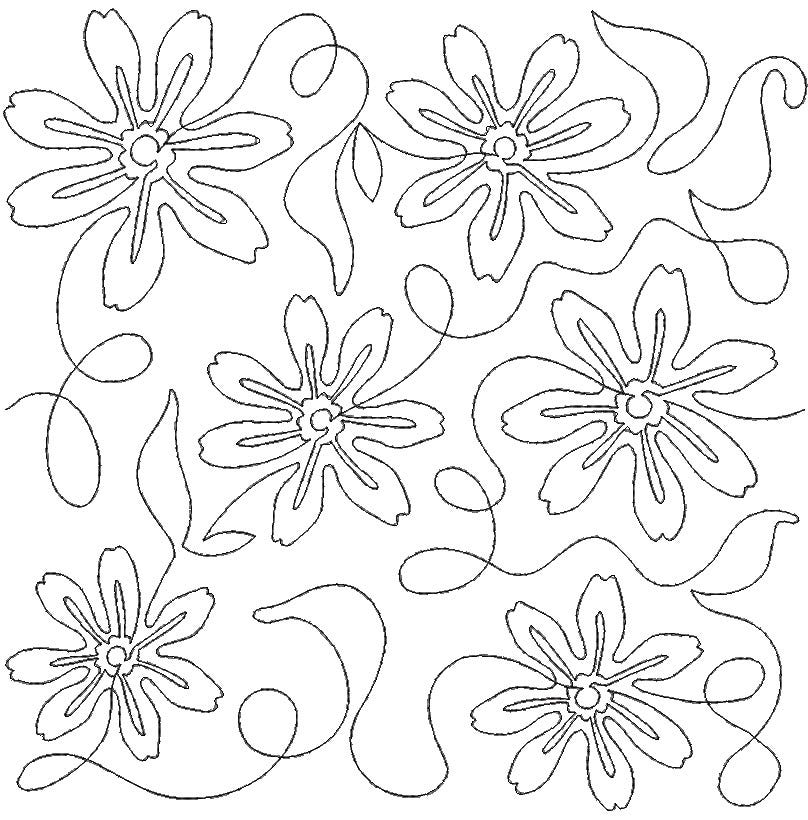 Oopsie Daisy End-to-End Quilting Design | Machine Embroidery Designs by JuJu