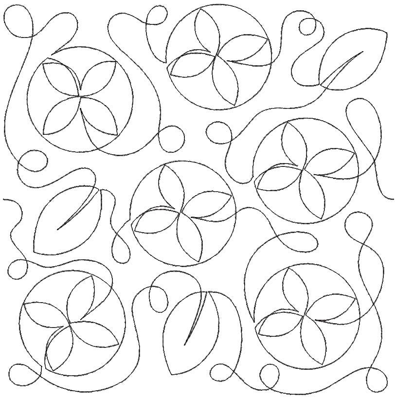 Orange Peel End-to-End Quilting Design | Machine Embroidery Designs by JuJu