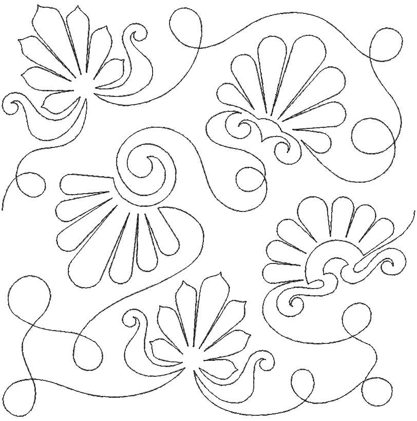 Scalloped Fans End-to-End Quilting Design | Machine Embroidery Designs by JuJu