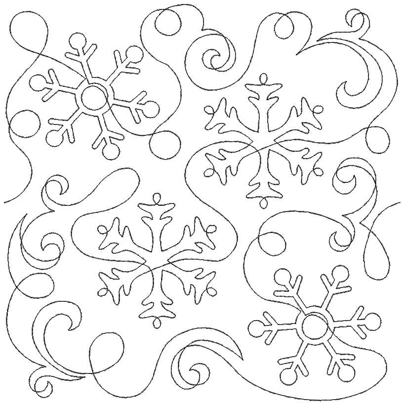 Snowflake Flurry End-to-End Quilting Design | Machine Embroidery Designs by JuJu