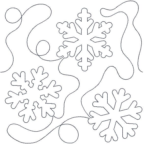 Snowflakes End-to-End Quilting | Machine Embroidery Designs by JuJu