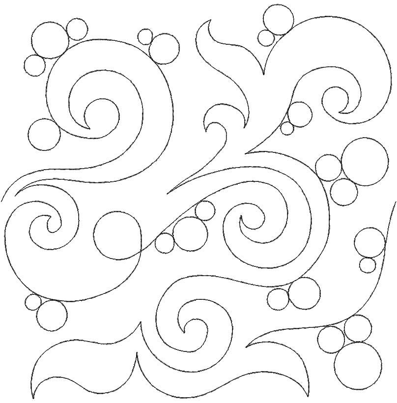 Swirls And Bubbles End-to-End Quilting Design