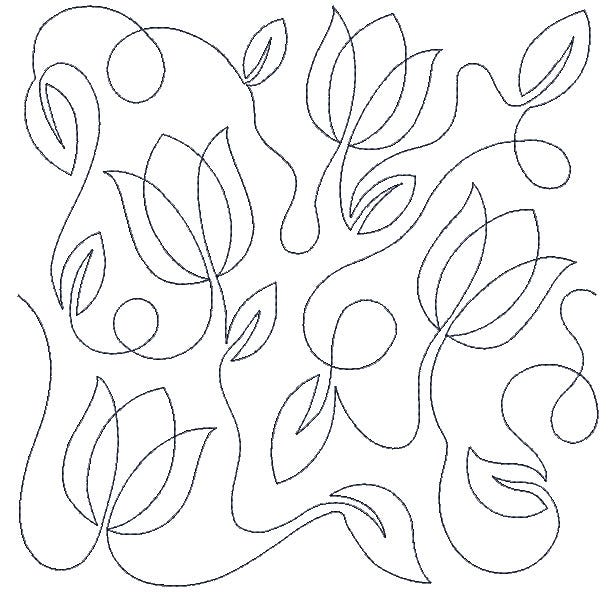 Tulips End-to-End Quilting | Machine Embroidery Designs by JuJu