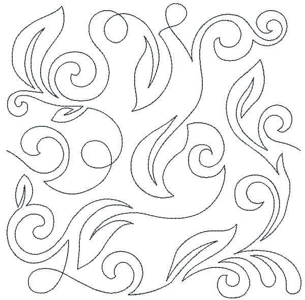 Vine 1 End-to-End Quilting | Machine Embroidery Designs by JuJu