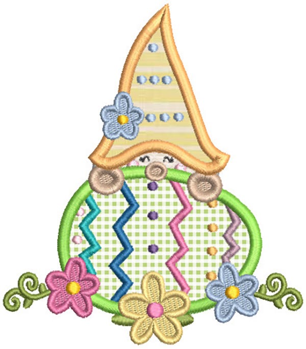 Easter Gnomes Machine Embroidery Designs by JuJu