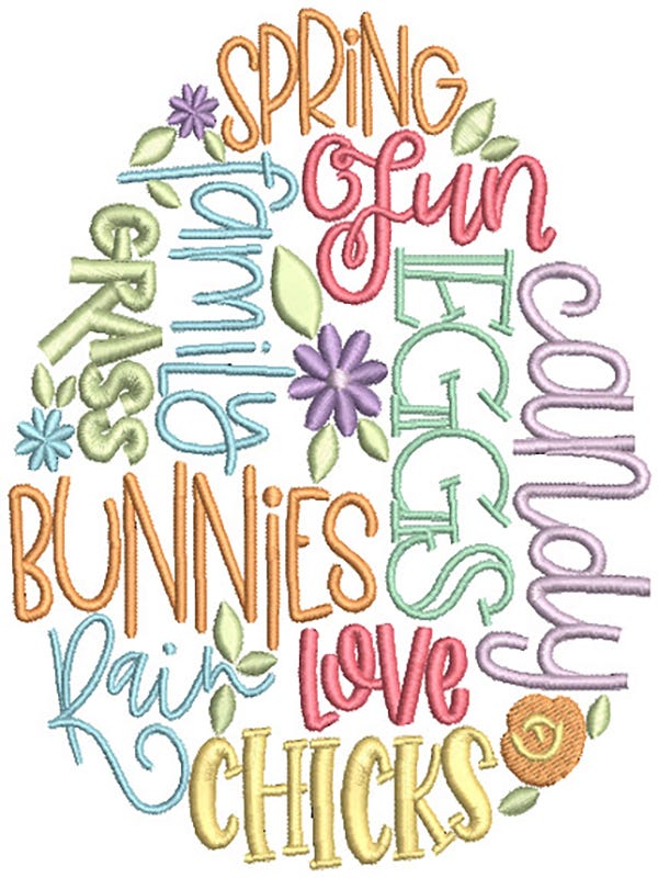 Easter Subway Art Machine Embroidery Designs by JuJu