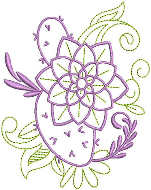 Elegant Floral Motifs 1 Machine Embroidery Designs by JuJu