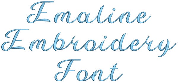 Emaline Embroidery Font | Machine Embroidery Designs by JuJu