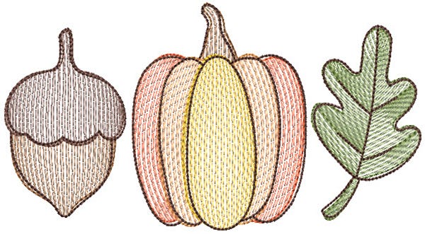 Fall Trios | Machine Embroidery Designs by JuJu