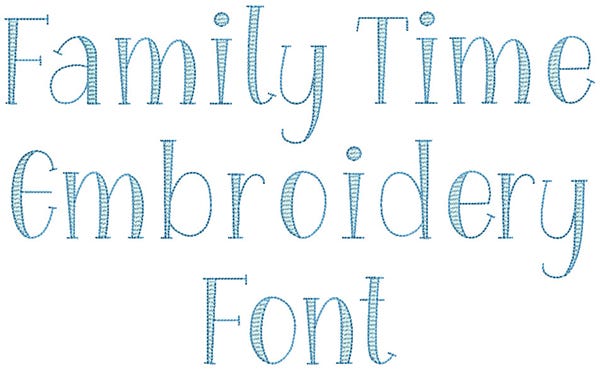 Family Time Font Digital Embroidery Machine Designs by JuJu