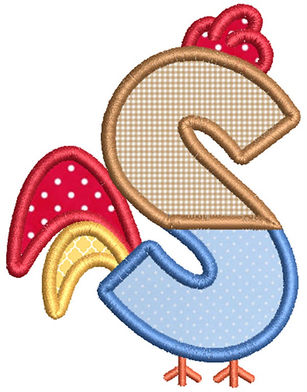 Farm Applique Alphabet Machine Embroidery Designs By JuJu