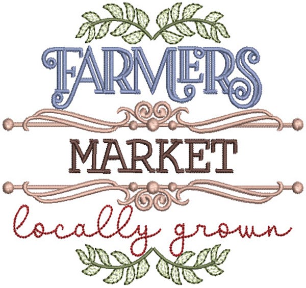 Farmers Market 2 | Machine Embroidery Designs by JuJu