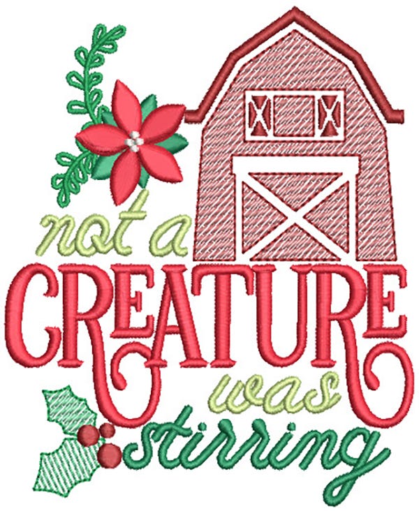 Farmhouse Christmas 2 Digital Embroidery Machine Designs by JuJu