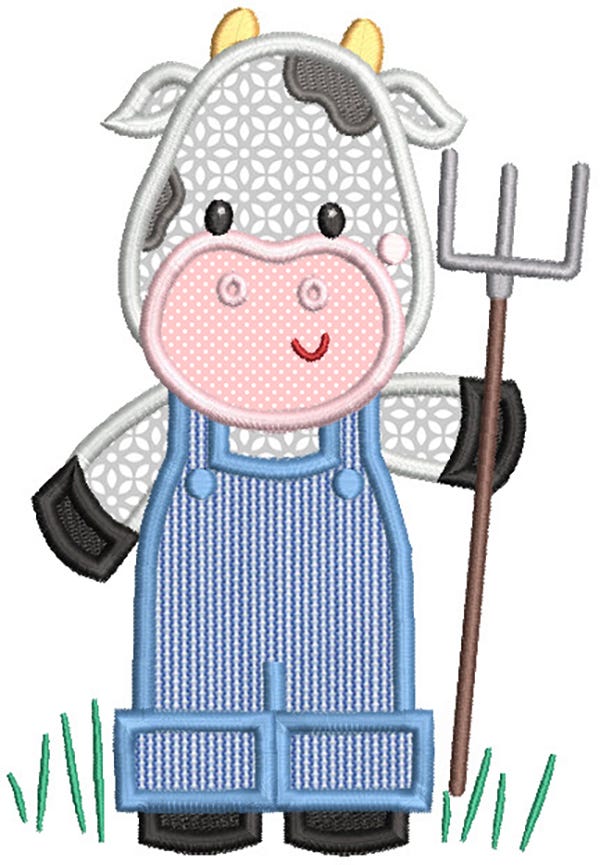 Farming Animals Applique Machine Embroidery Designs by JuJu 