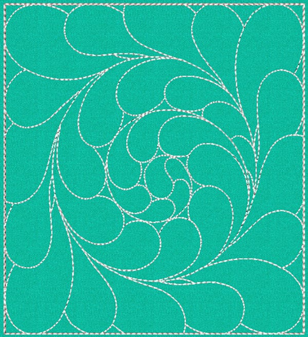 Feather Quilt Blocks 3 Machine Embroidery Designs by JuJu