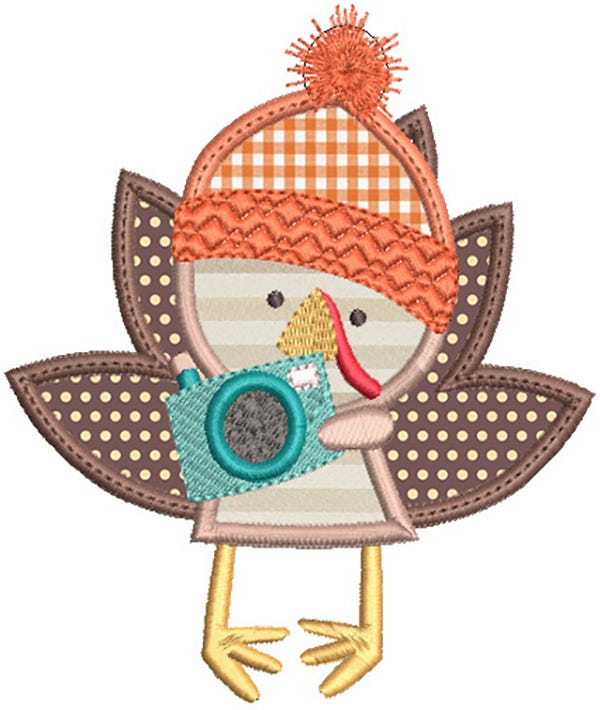 Festive Turkeys 1 | Machine Embroidery Designs by JuJu