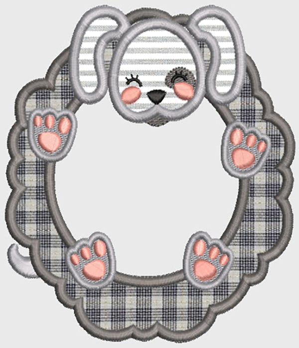 Fluffy Animal Frames Applique Machine Embroidery Designs by JuJu 