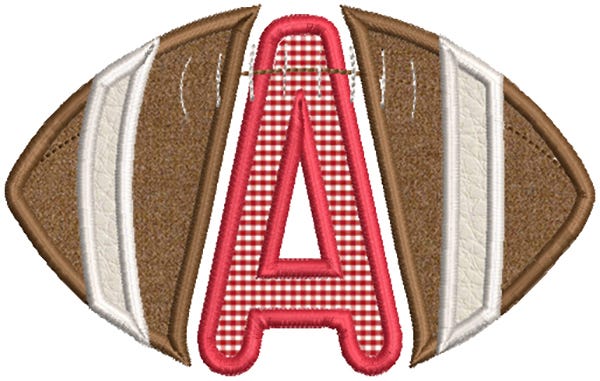 Football Applique Alphabet Machine Embroidery Designs By JuJu