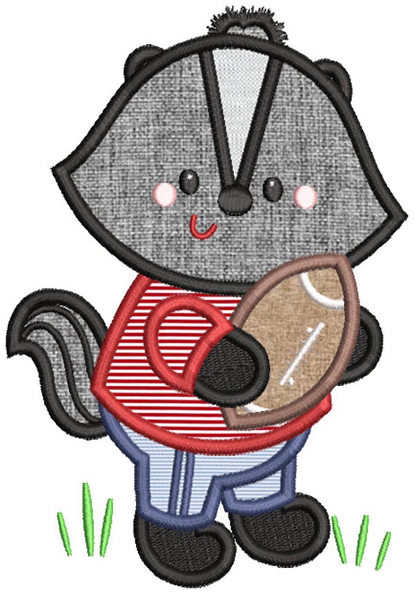 Football Critters Applique Machine Embroidery Designs by JuJu 