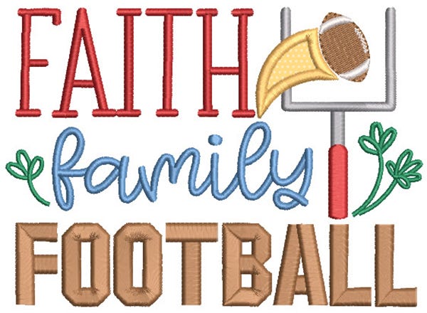 Football Word Art 2 | Machine Embroidery Designs by JuJu