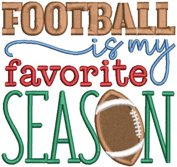Football Word Art 3 | Machine Embroidery Designs by JuJu