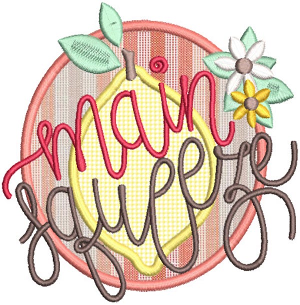 Fresh Lemons Digital Machine Embroidery Designs by JuJu