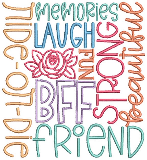 Friendship Subway Art | Machine Embroidery Designs by JuJu