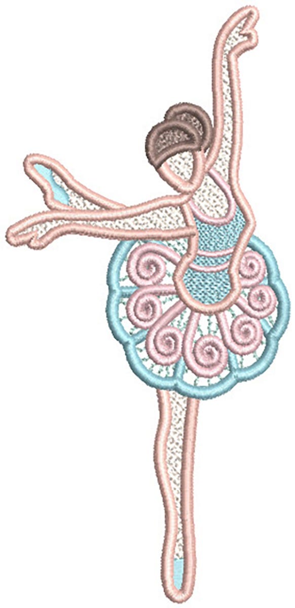 Free Standing Lace Ballerinas 2 | Machine Embroidery Designs by JuJu