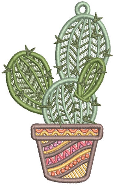 Free Standing Lace Cactus | Machine Embroidery Designs by JuJu