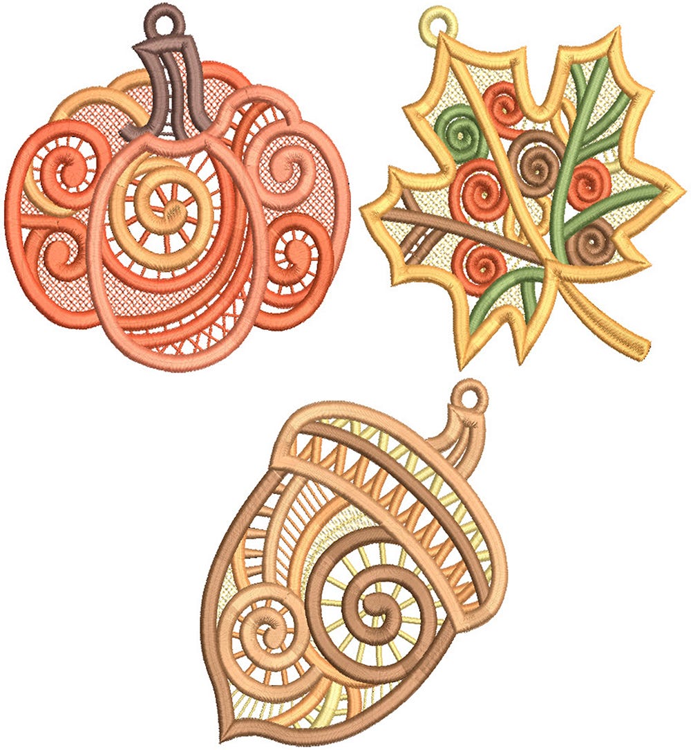 Free Standing Lace Fall | Machine Embroidery Designs by JuJu