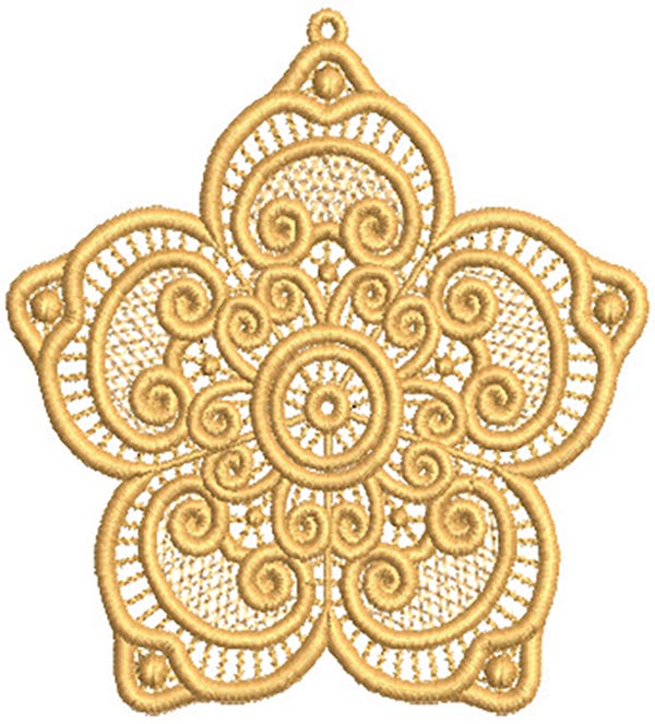 Free Standing Lace Flowers 2 Machine Embroidery Designs by JuJu