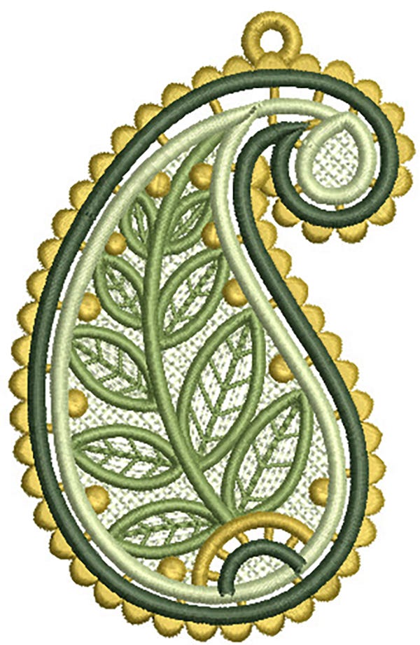 Free Standing Lace Paisley 1 | Machine Embroidery Designs by JuJu