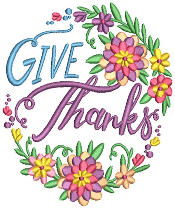 Give Thanks Wreaths Machine Embroidery Designs by JuJu