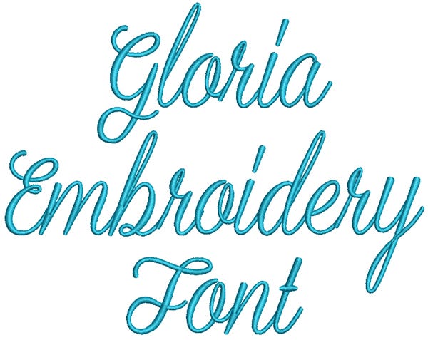 Gloria Embroidery Font | Machine Embroidery Designs by JuJu