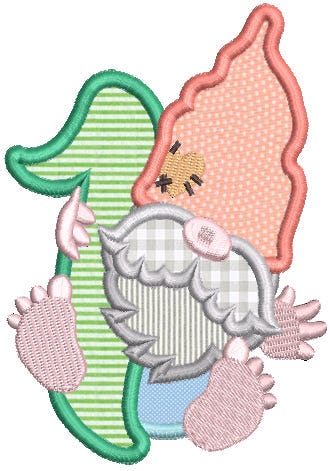 Gnome Numbers Digital Embroidery Designs by JuJu