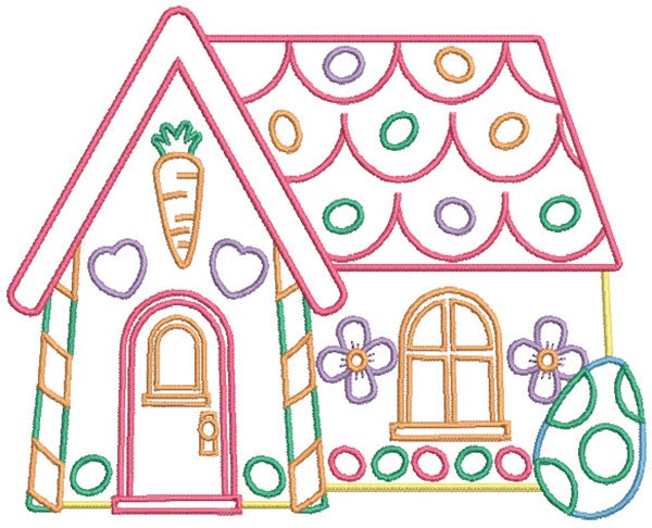 Holiday Gingerbread Houses Digital Embroidery Designs by JuJu