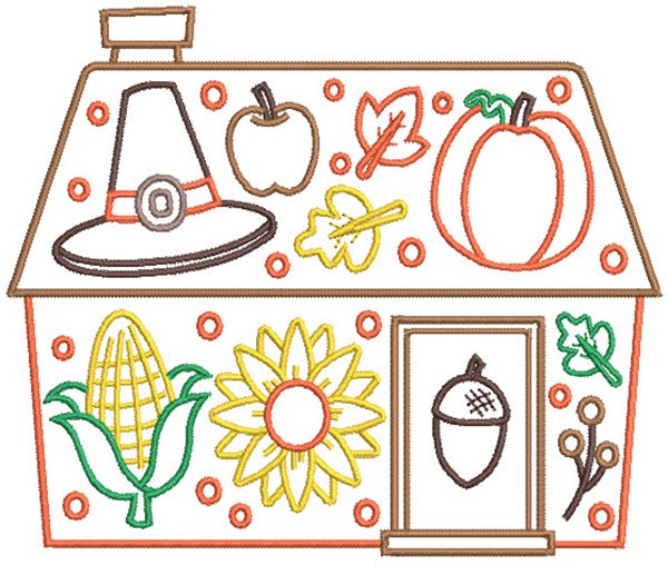 Holiday Houses Digital Embroidery Designs by JuJu