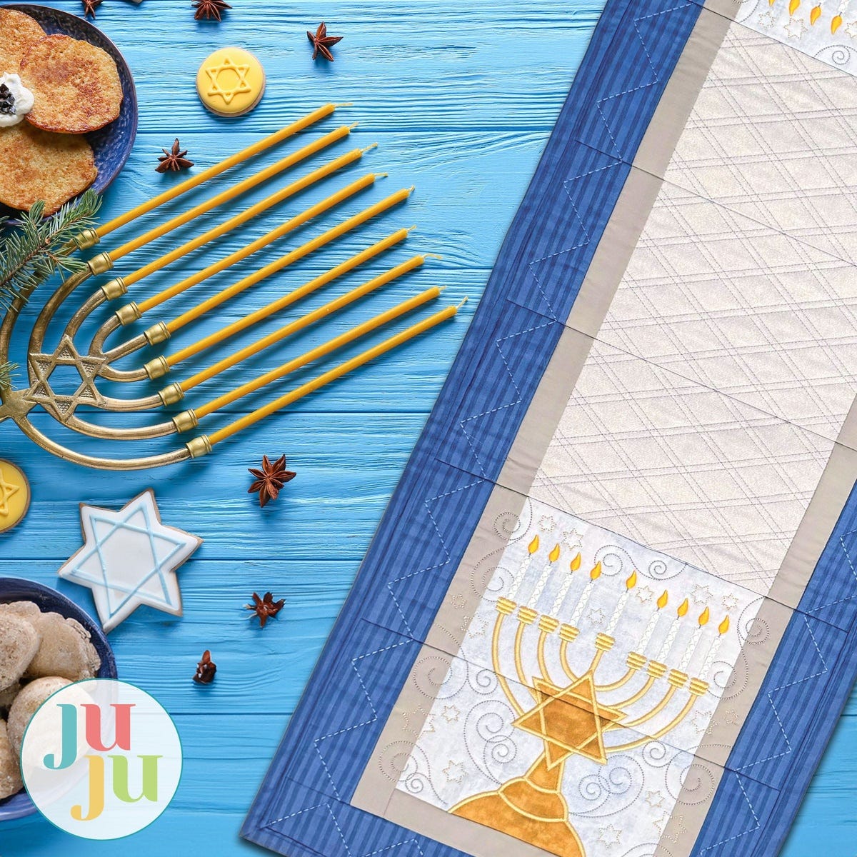 Hanukkah Embroidery Designs and In The Hoop Bundle