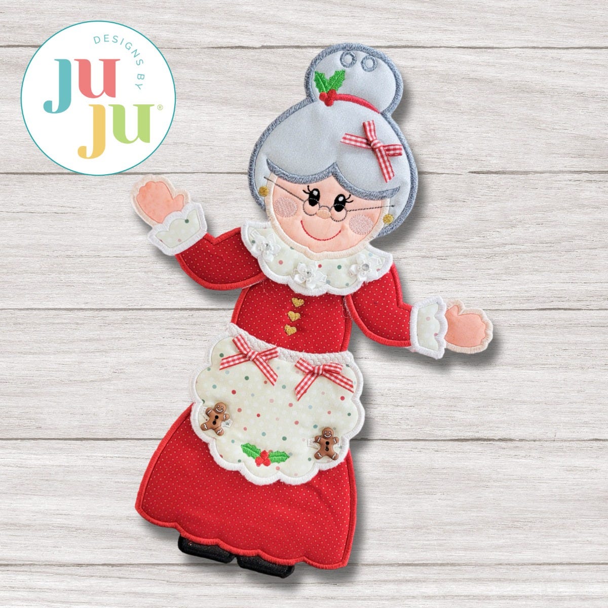 ITH Mrs. Claus Wall Hanging | Machine Embroidery Designs by JuJu