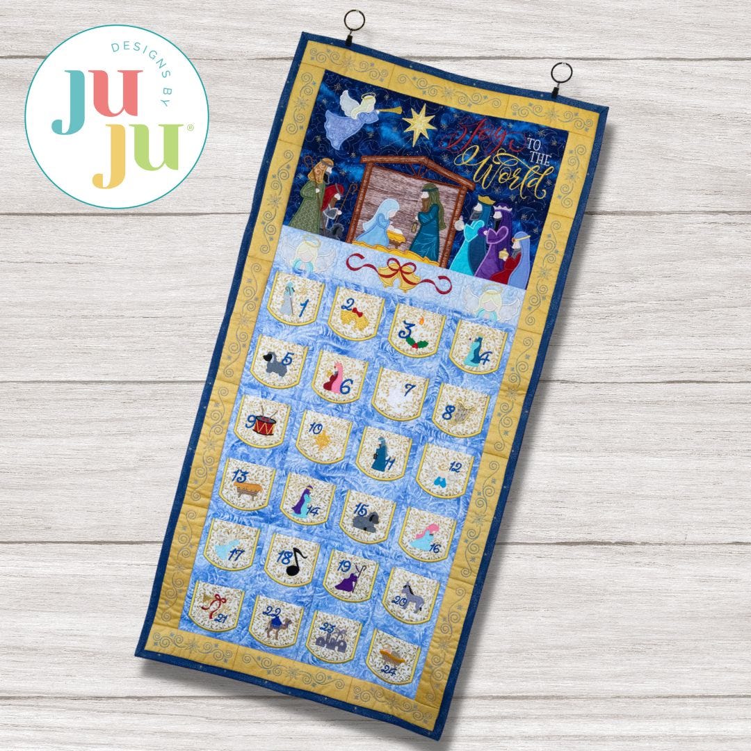 ITH Nativity Advent Calendar | Machine Embroidery Designs by JuJu