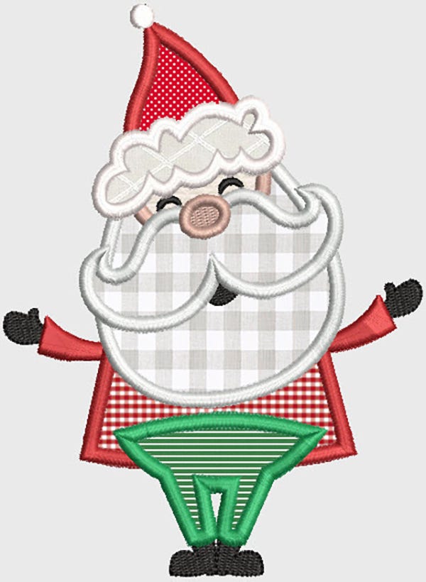 Jolly Santa Digital Embroidery Designs by JuJu